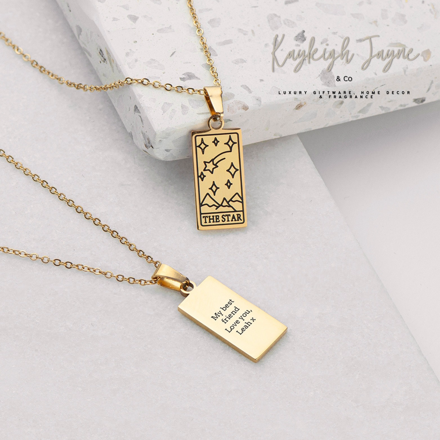 Personalised The Star - Tarot Card Necklace