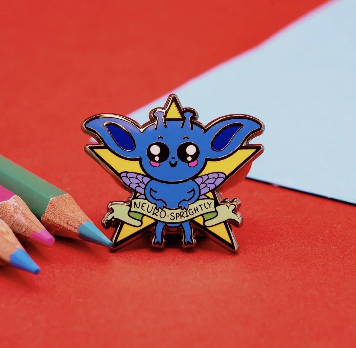 Neuro-Sprightly - Neurodivergent Awareness Pinbage - By Innabox