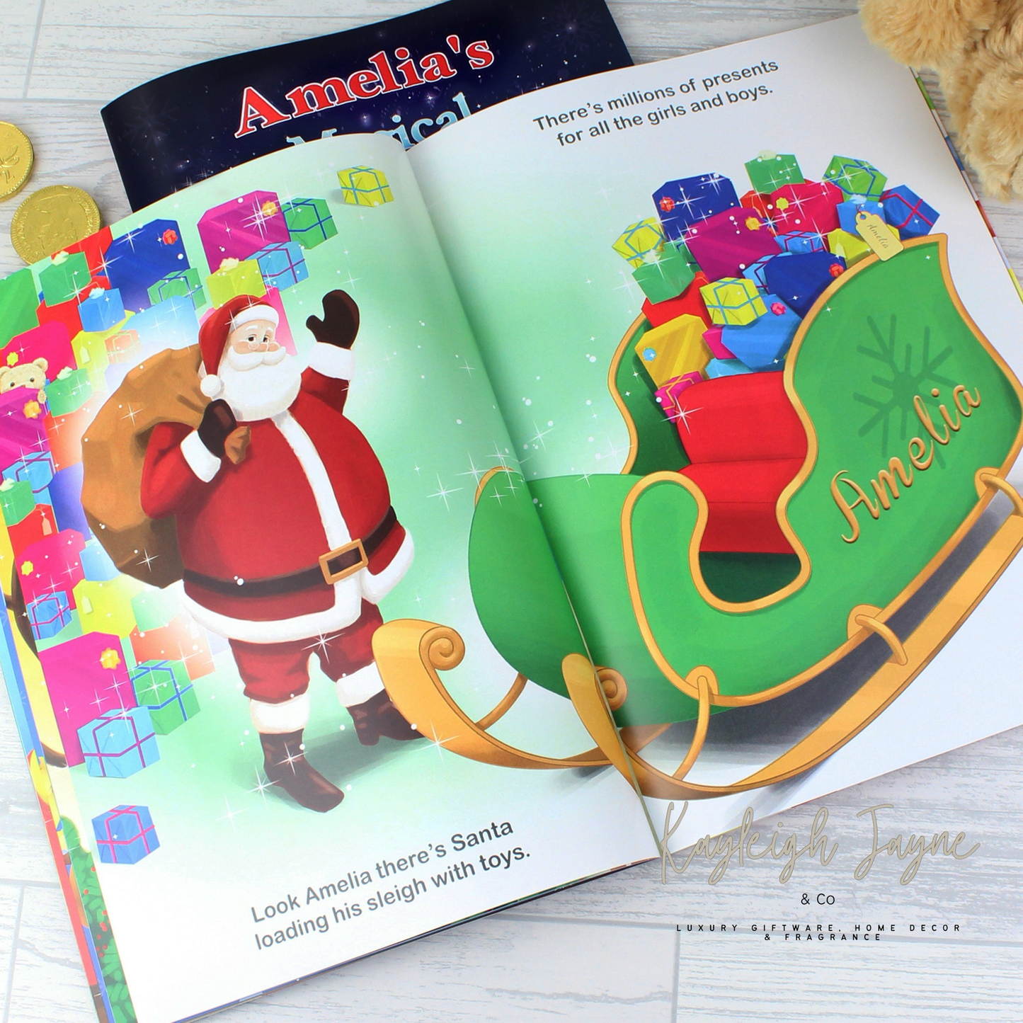 Children’s Personalised Christmas Book & Teddy