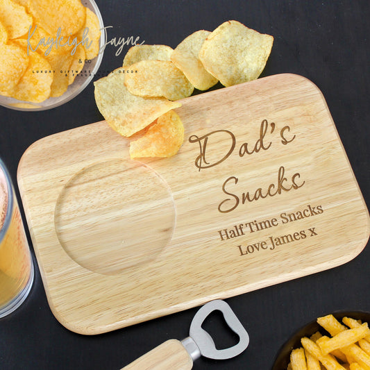 Personalised Solid Wood Coaster Tray Scrip Font
