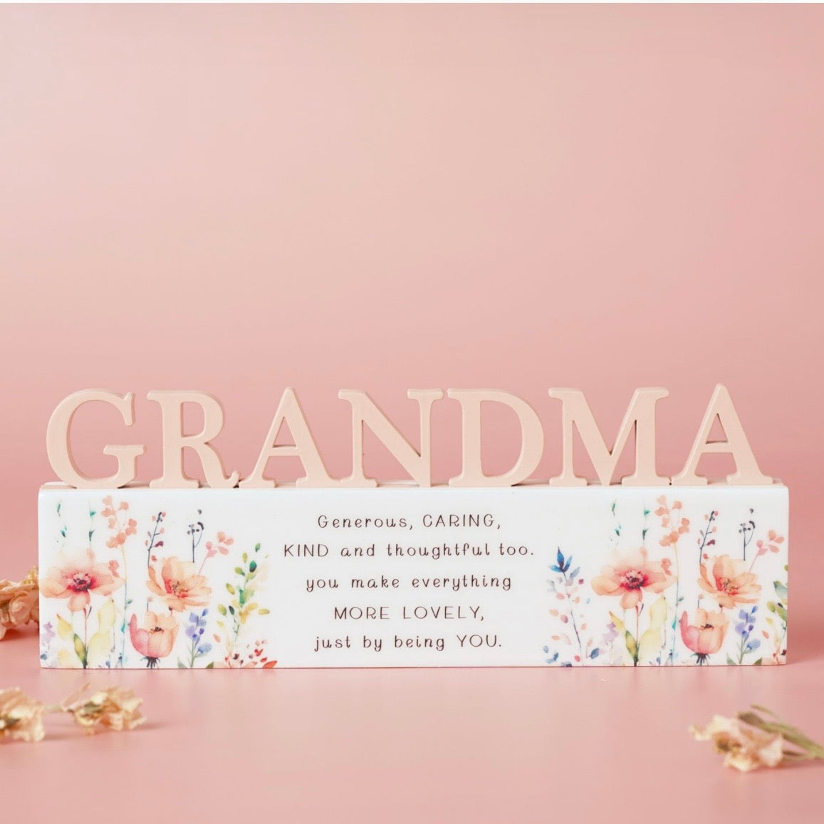 Grandma- Floral Word Sign