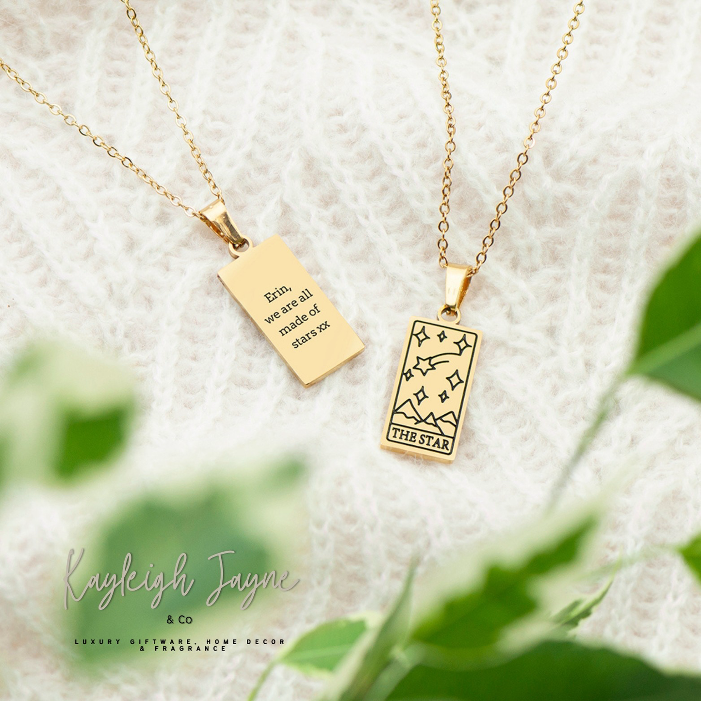 Personalised The Star - Tarot Card Necklace