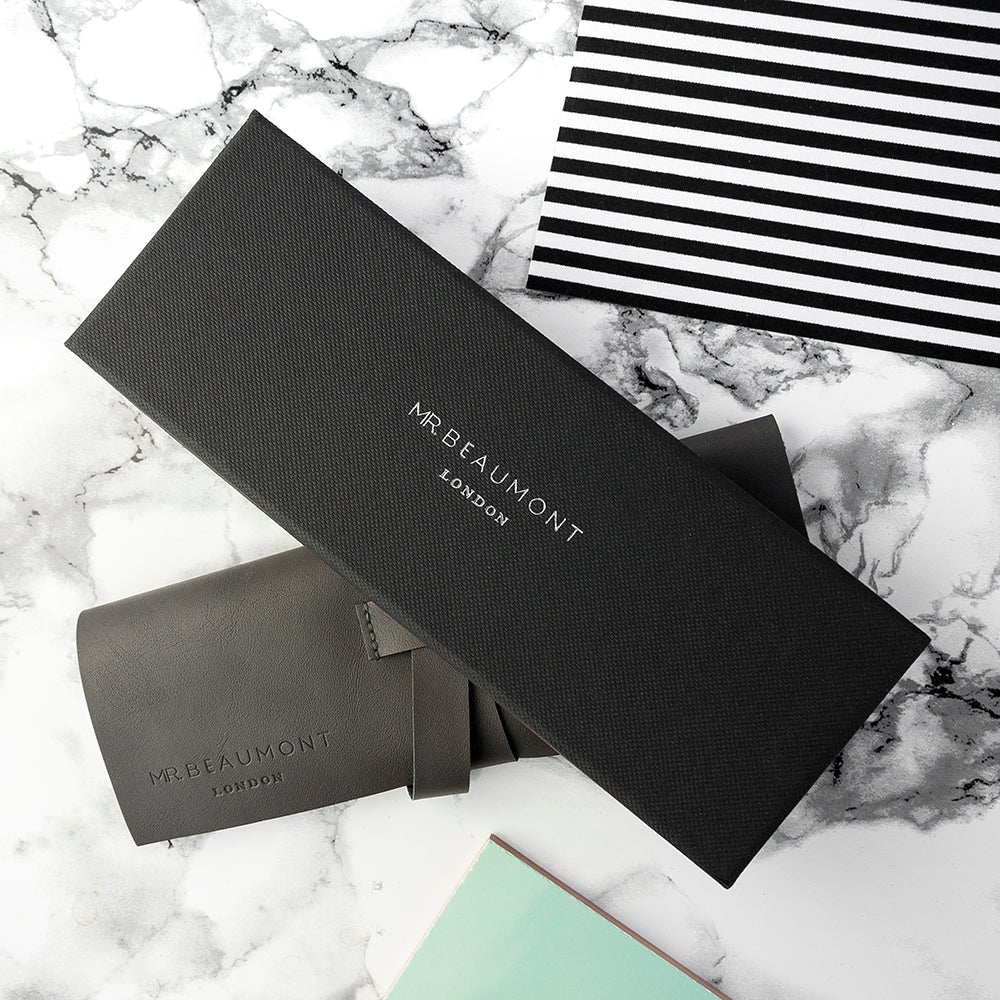 Men’s Modern - Vintage Personalised Watch With Black Face in Brown GENUINE LEATHER