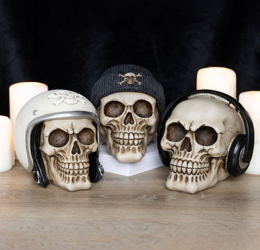 Skull with beanie hat