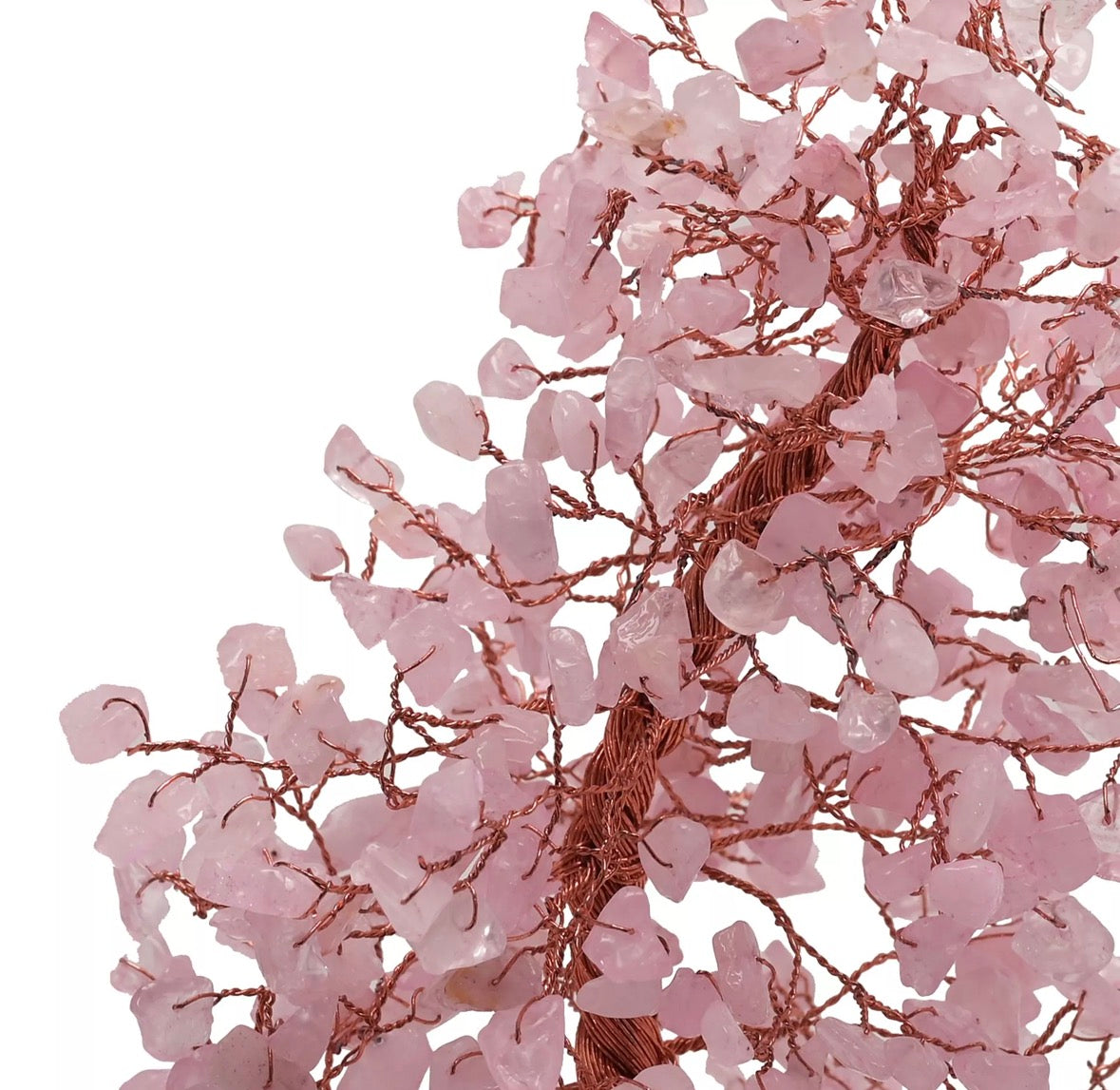 LARGE Handmade Rose Quarts Gemstone Tree by Serenity