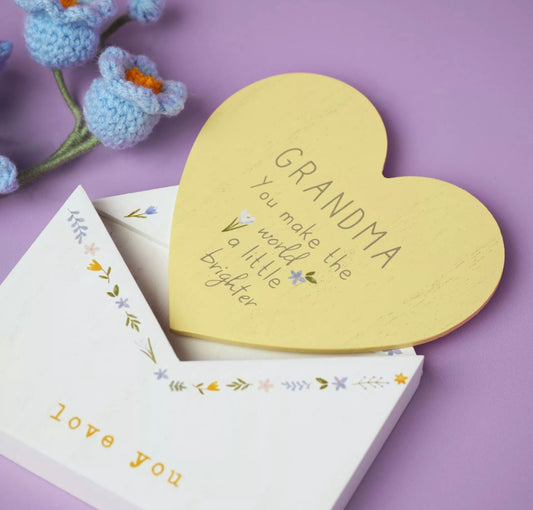 Love Life - Grandma - Envelope Wooden Keepsake