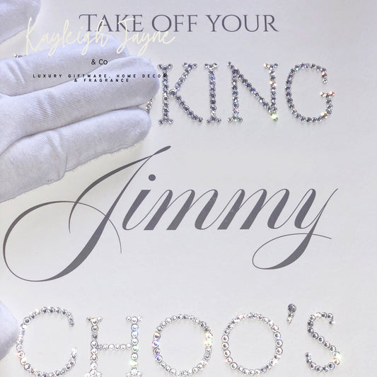 Stardust Prints®️ - Take Off Your F’in jimmy choos Crystallised print Embellished with Swarovski® Crystals