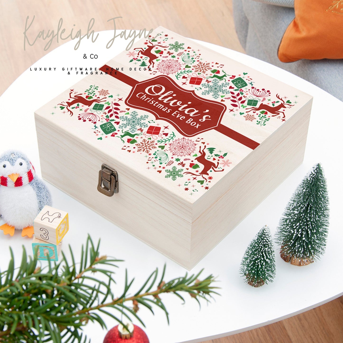 Traditional Design Christmas Eve Box Large