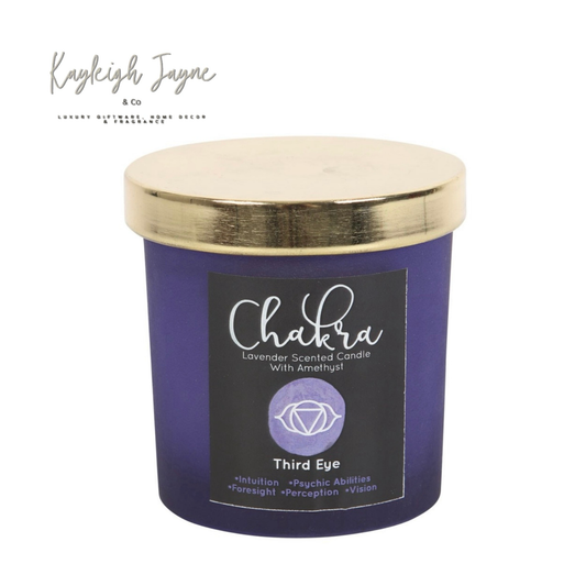 Third Eye Chakra - Lavender Crystal Chip Candle