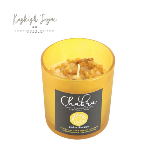 Solar Plexus Chakra - Lemon Crystal Chip Candle