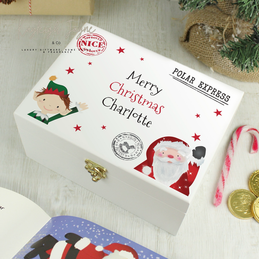 Small Luxury Wooden Christmas Eve Box