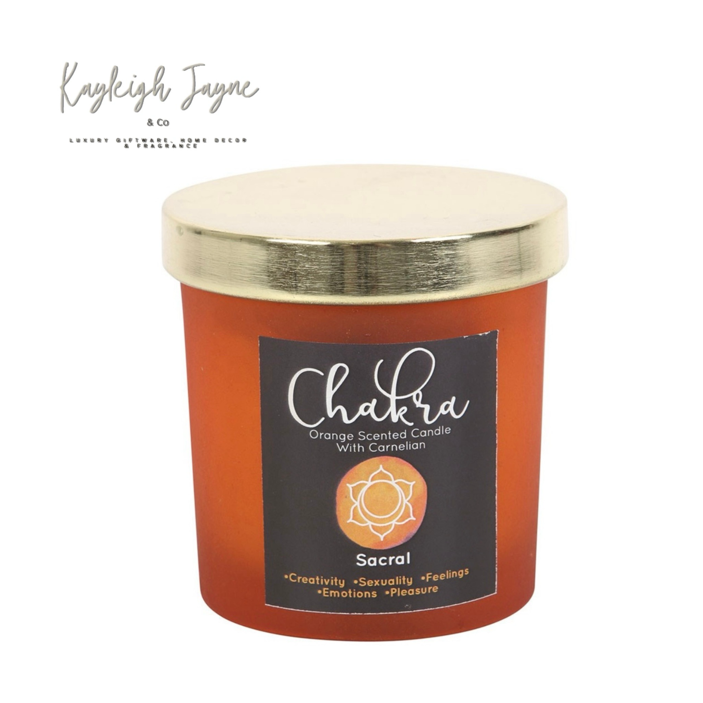 Sacral Chakra - Orange Crystal Chip Candle