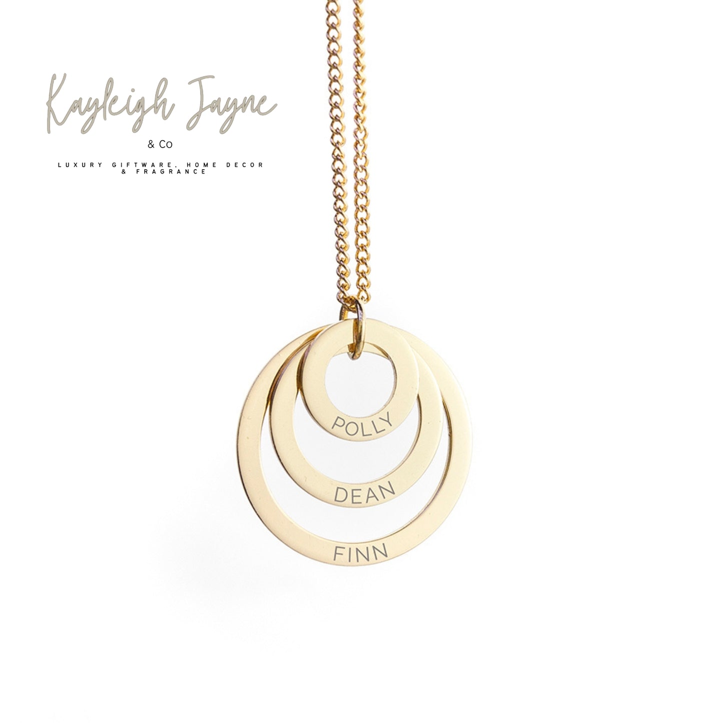 Rings Of Love Name Necklace
