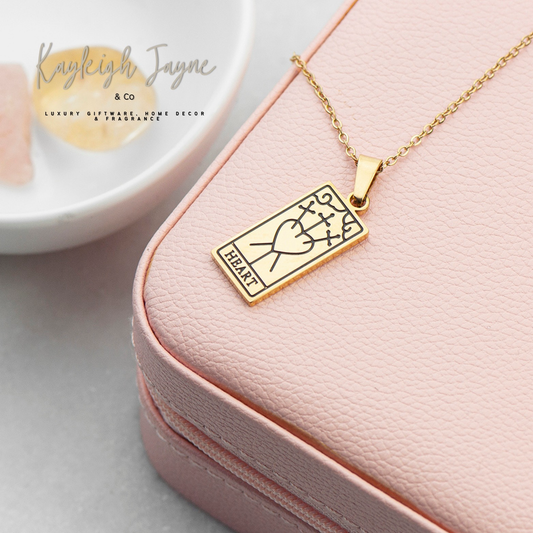 Personalised The Three Of Swords - Tarot Card Necklace