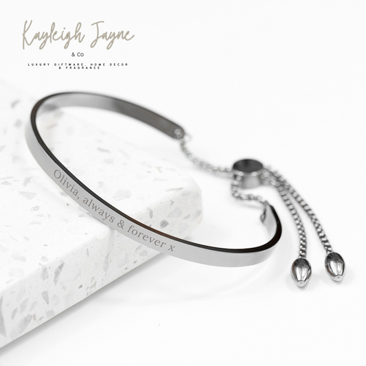 Personalised Slip Fasten Bangle