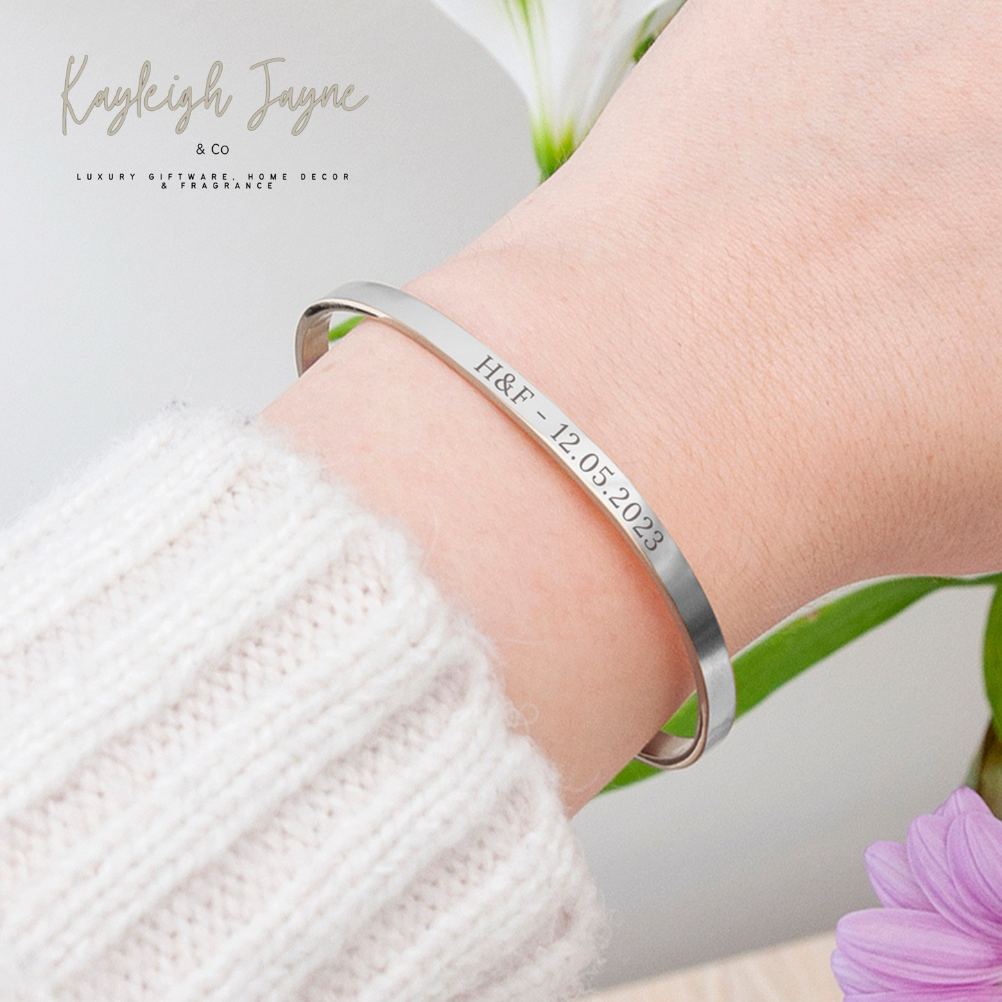 Personalised Slip Fasten Bangle