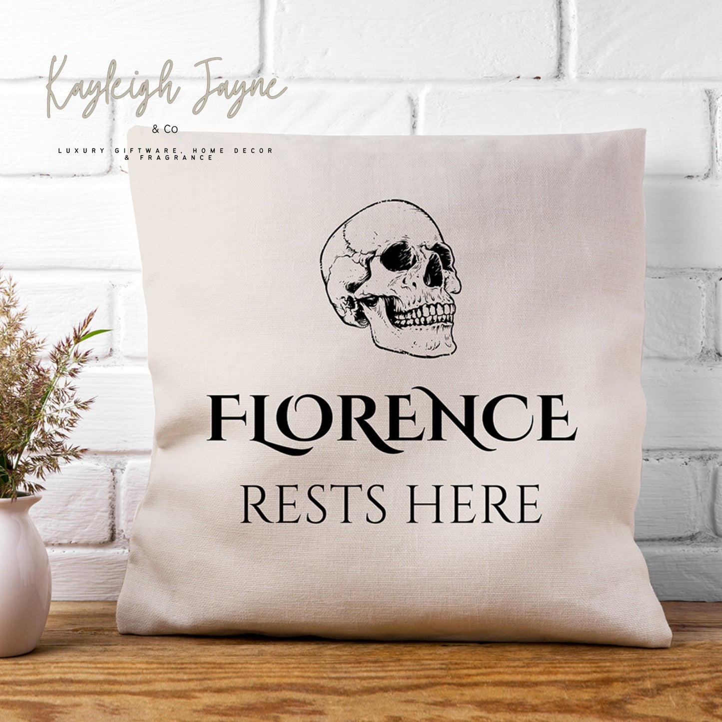 Personalised Skull Design Cushion Cover