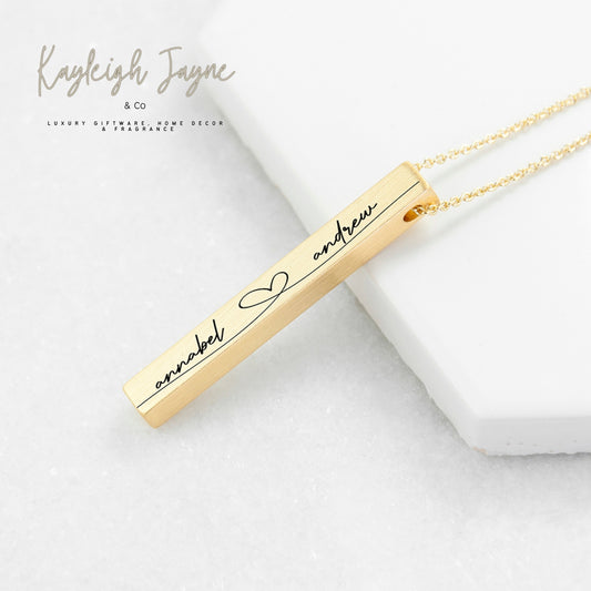 Personalised Name Bar Necklace