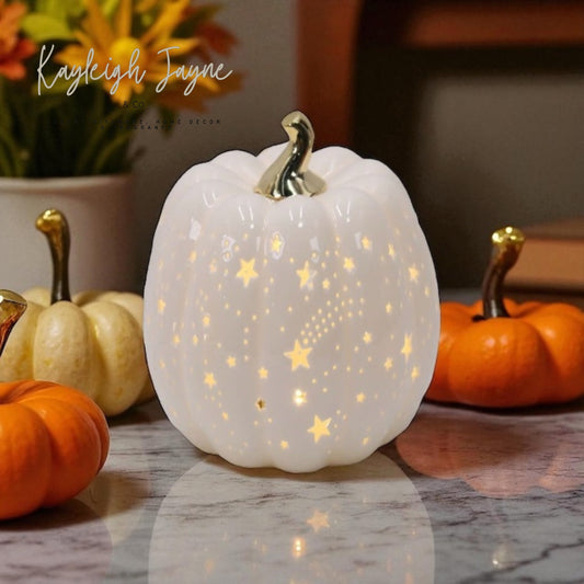 Ceramic Pumpkin LED Light
