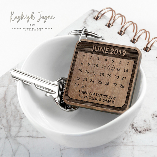 Date To Remember Personalised Keyring