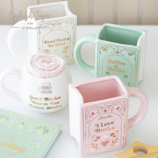 Mint Green Book Shaped Mug