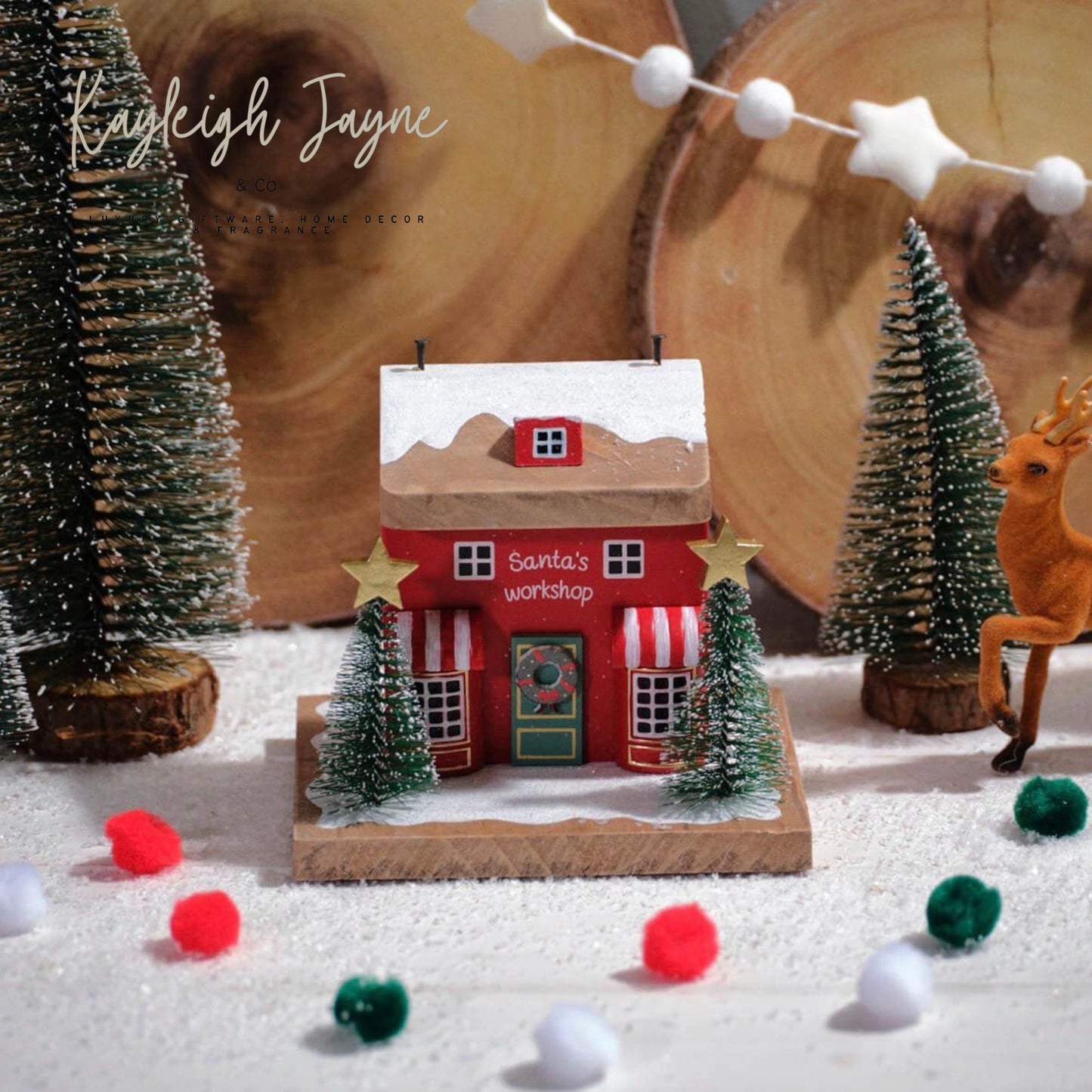 Santas workshop wooden mini house
