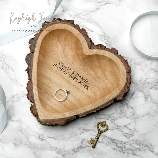 Rustic Hand Carved Wooden Heart