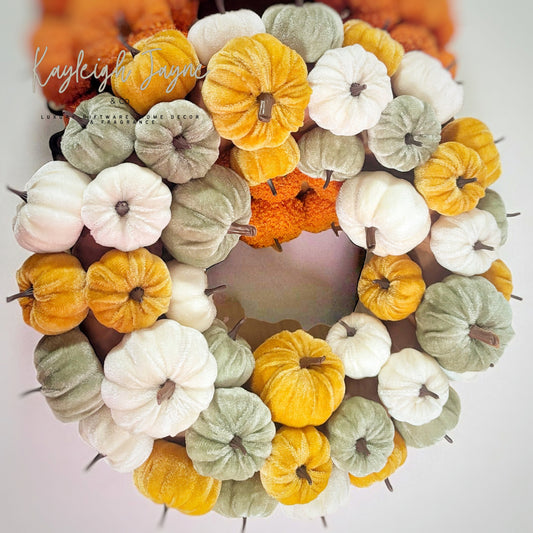 Multicoloured Autumn Pumpkin Wreath
