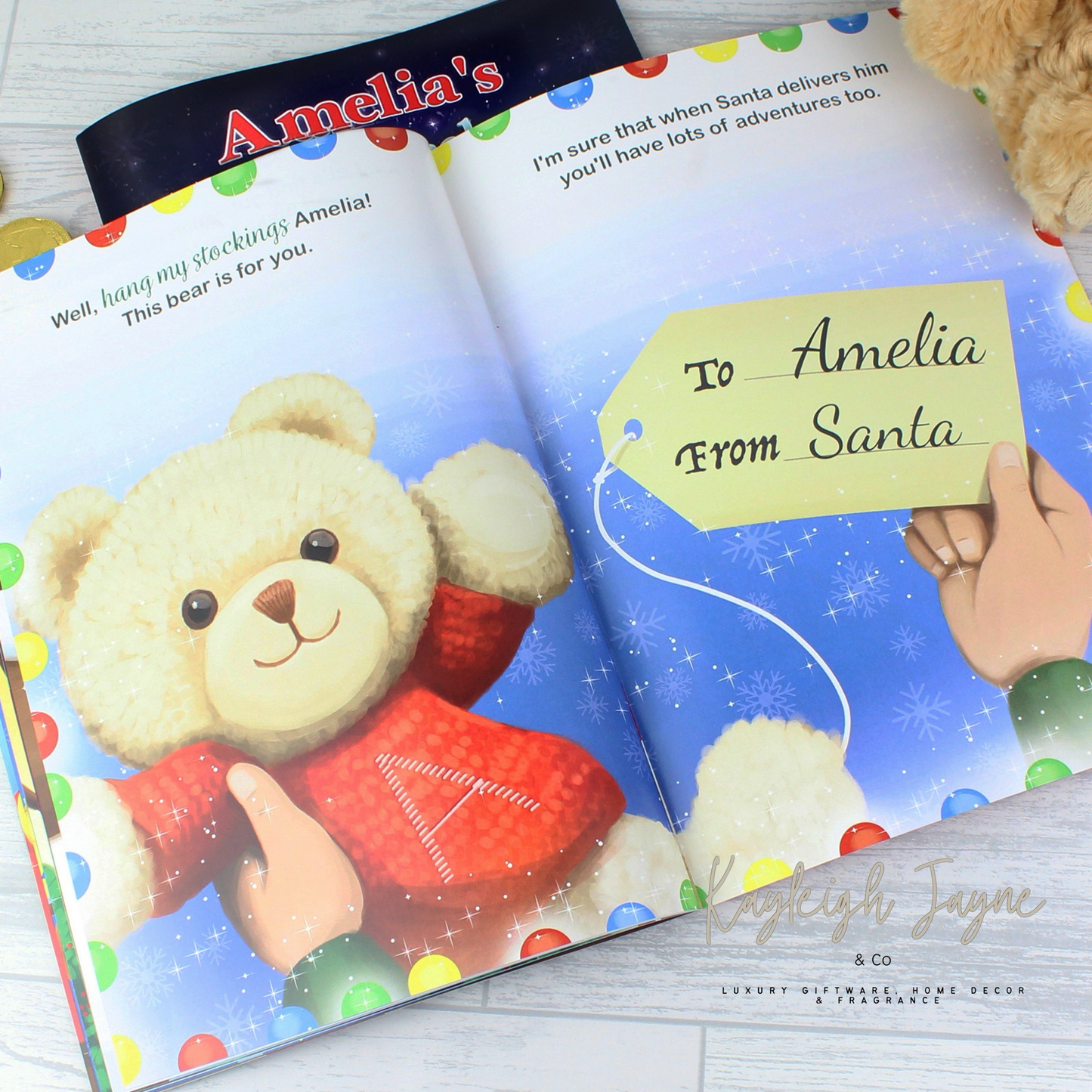 Children’s Personalised Christmas Book & Teddy