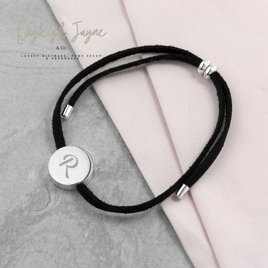 Always With You Initial Black Personalised Bracelet