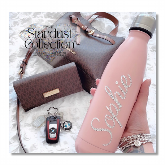 Personalised Crystallised Water Bottle - Embellished with Swarovski® Crystals