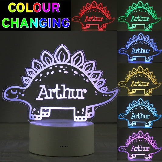 Dinosaur Colour Changing Personalised Light