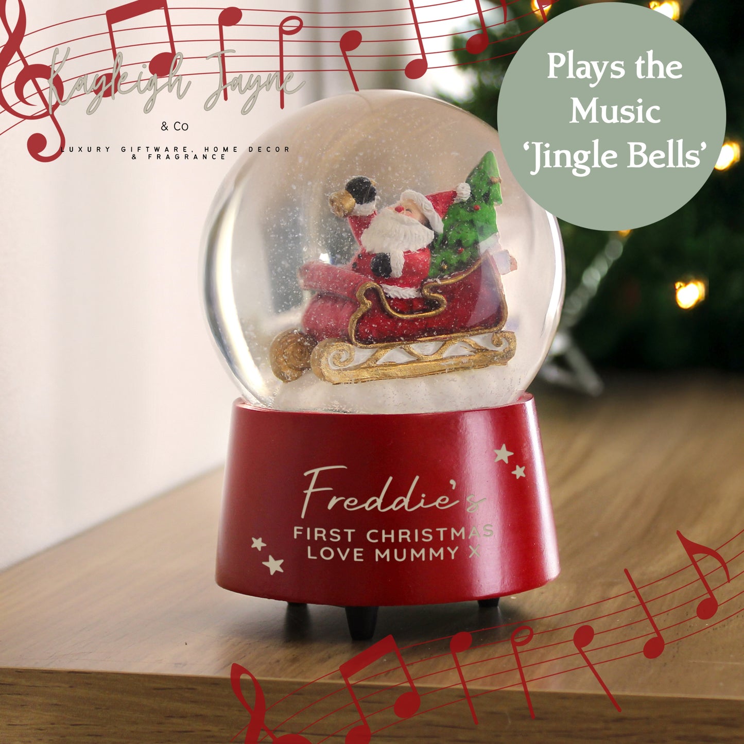 Personalised Christmas Snow Globe
