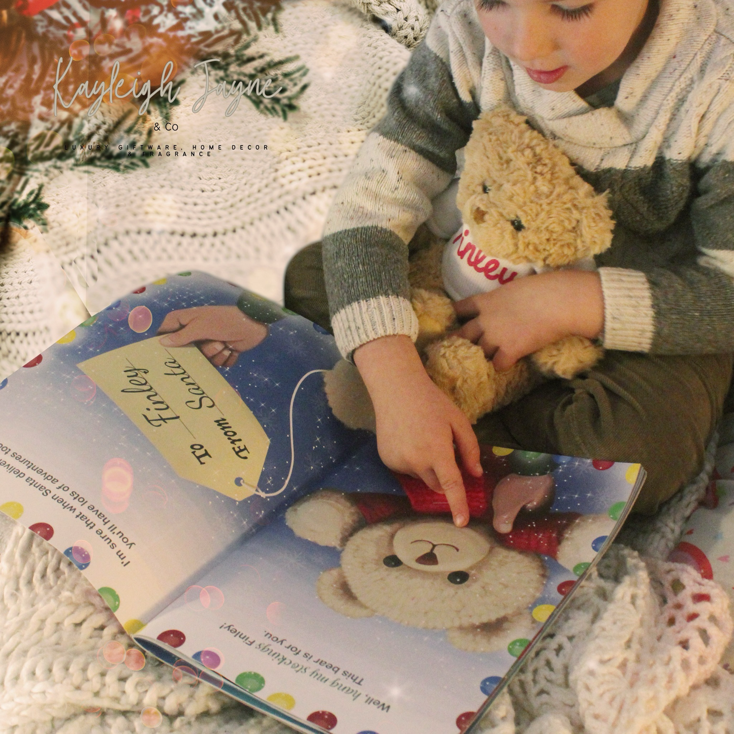 Children’s Personalised Christmas Book & Teddy