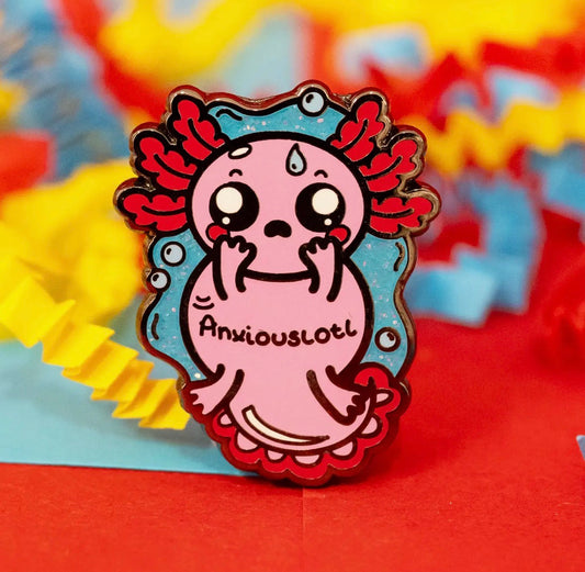 Anxiouslotl - Anxiety Awareness Pinbadge - By Innabox