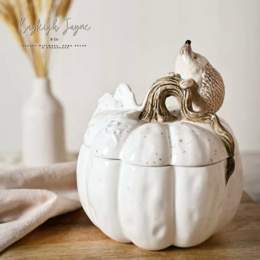 Country Living Hedgehog & Pumpkin Storage Pot