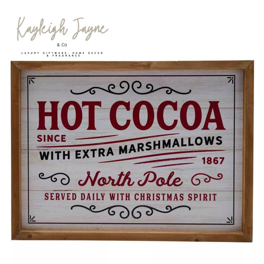 Hot Cocoa Christmas Sign