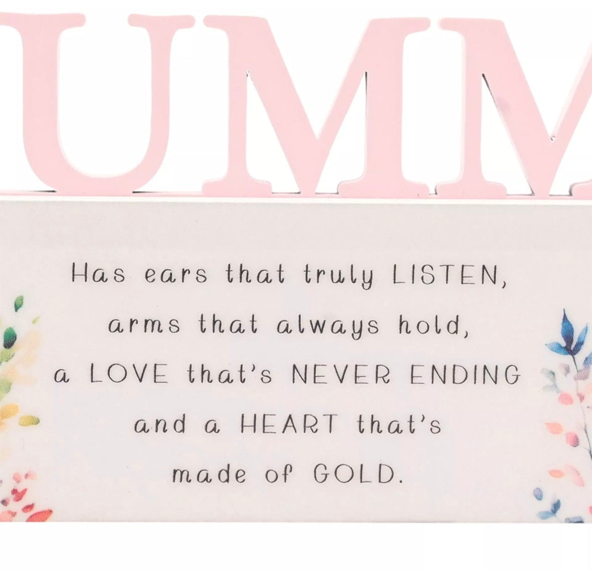 Mummy - Floral Word Sign
