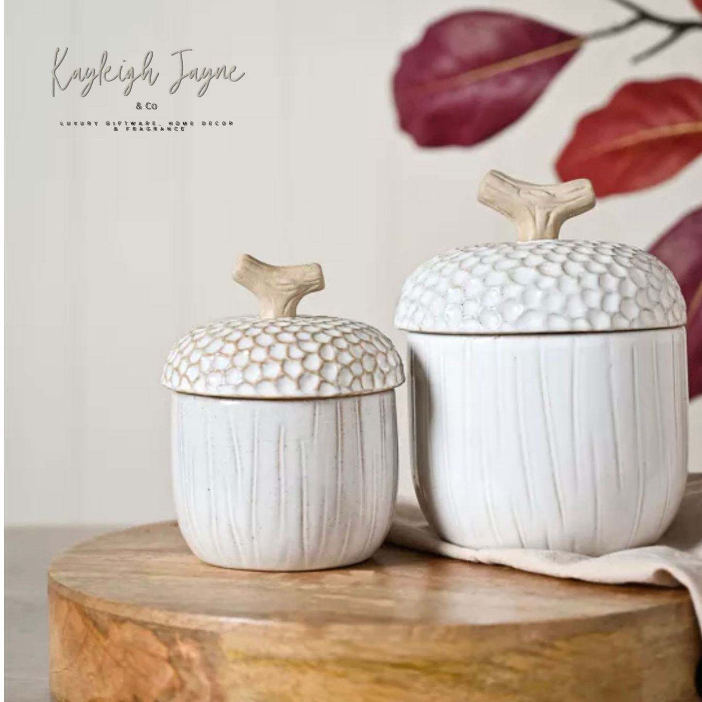 Country Living Acorn Storage Jar - SMALL