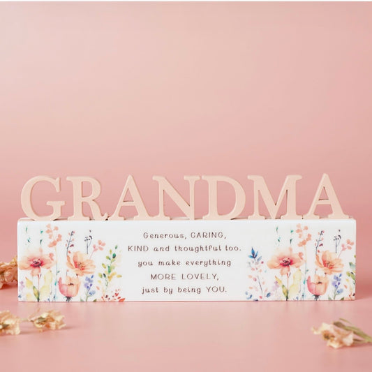 Grandma- Floral Word Sign