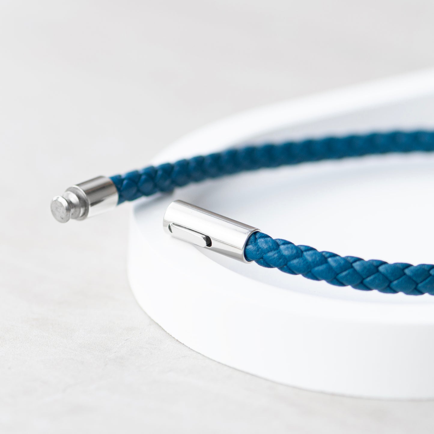 Personalised Men's Infinity Capsule Leather Bracelet