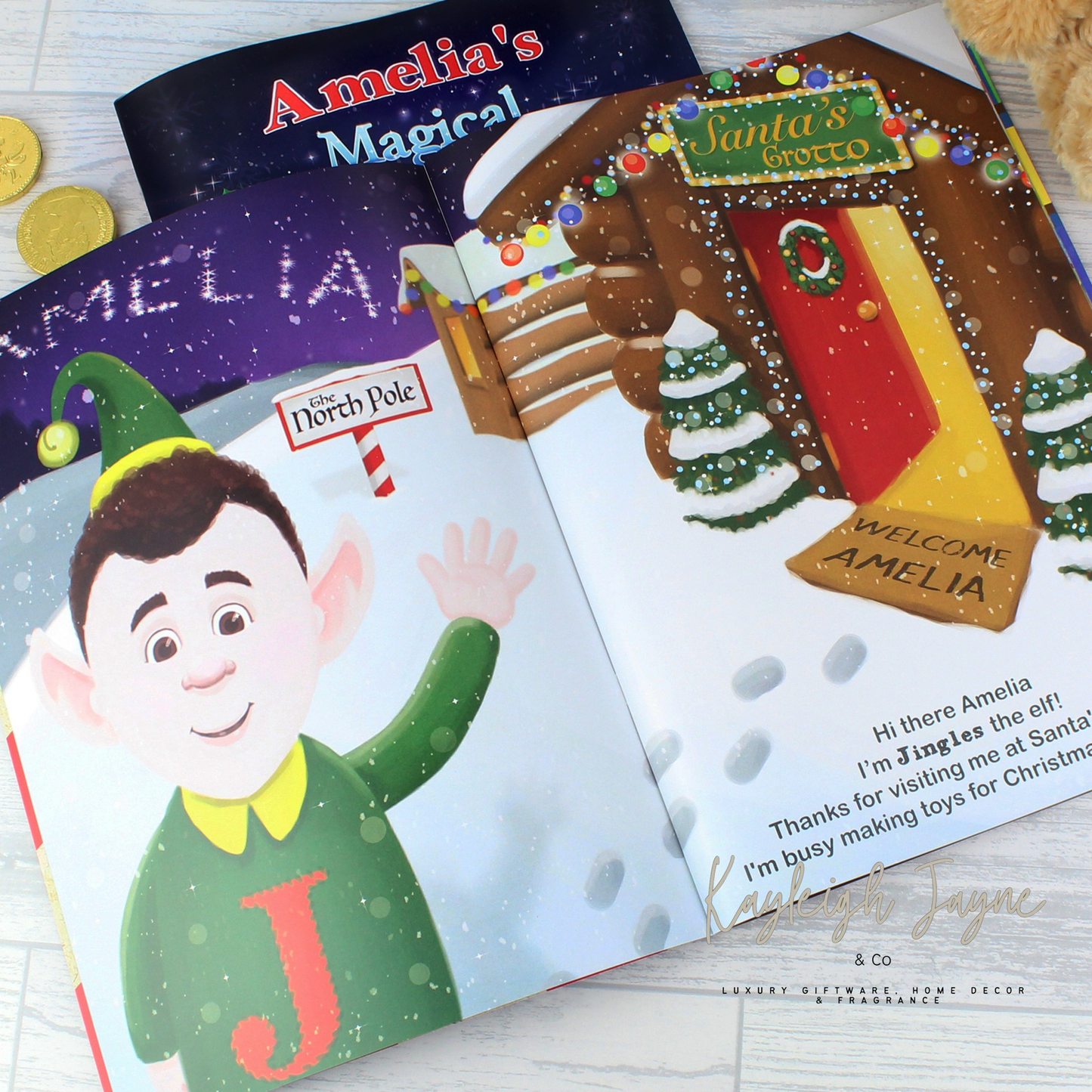 Children’s Personalised Christmas Book & Teddy