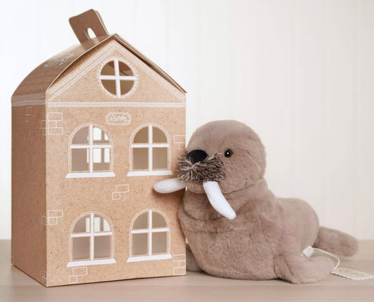 Softies - Walter The  Plush Walrus with glow in the dark teeth 30cm