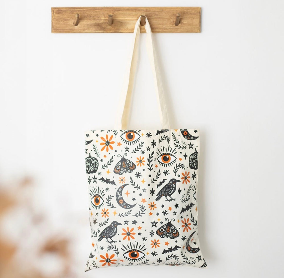 Frightful Folk Printed Tote Bag