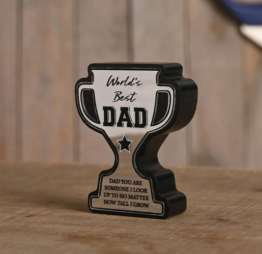 Worlds Best Dad Miniature Trophy