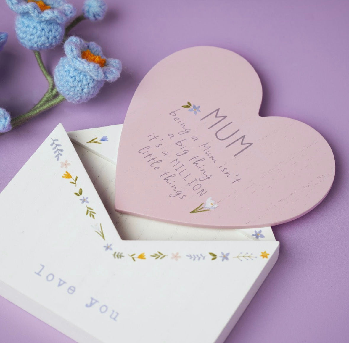 Love Life - Mum - Envelope Wooden Keepsake