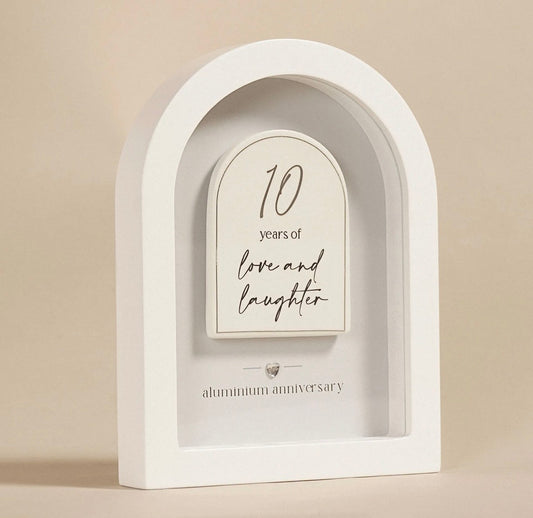 Amour Arch Plaque - 10 Years Aluminium