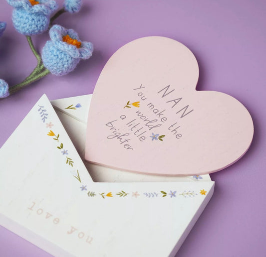 Love Life - Nan - Envelope Wooden Keepsake
