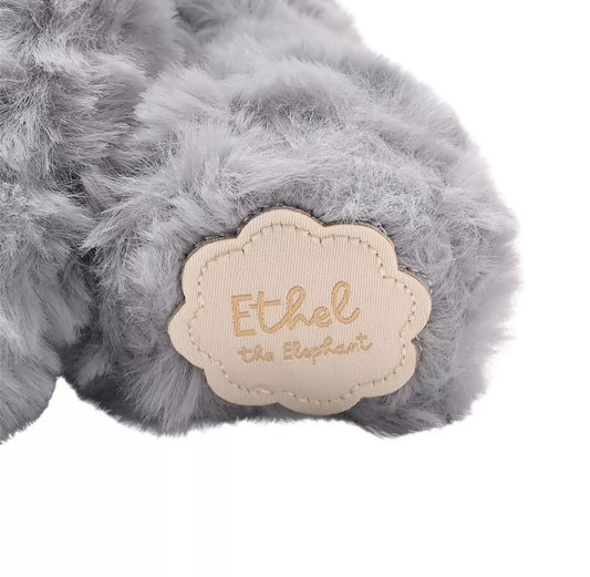 Softies - Ethel The  Plush Sitting Grey Elephant  22cm