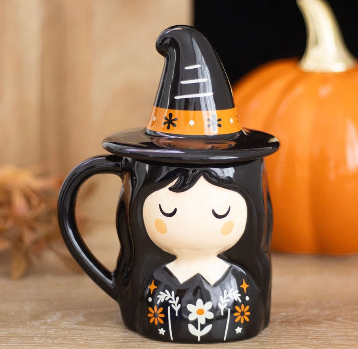Frightful Folk Lidded Witch Mug